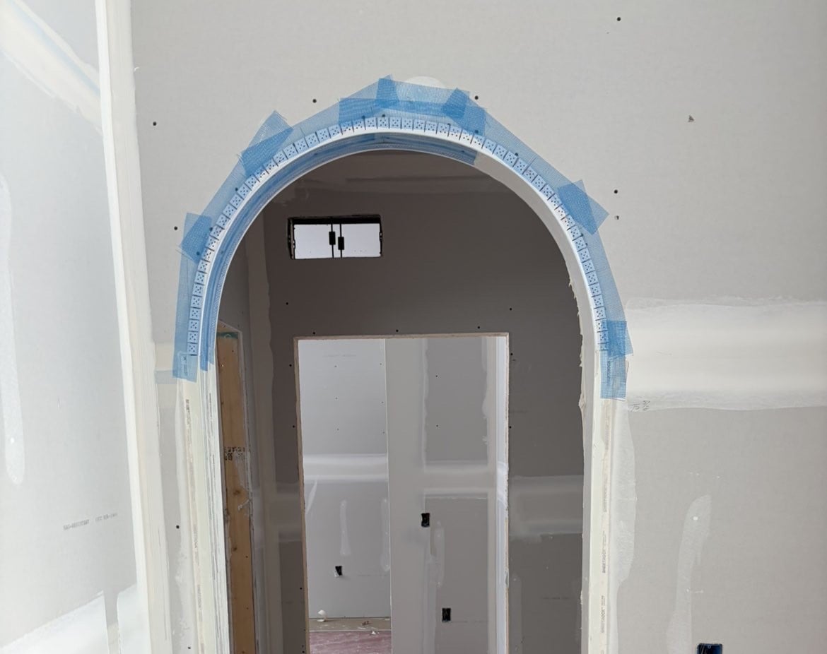 Side-by-side comparison of knockdown, orange peel, and smooth drywall wall textures on a Madison, Wisconsin home interior